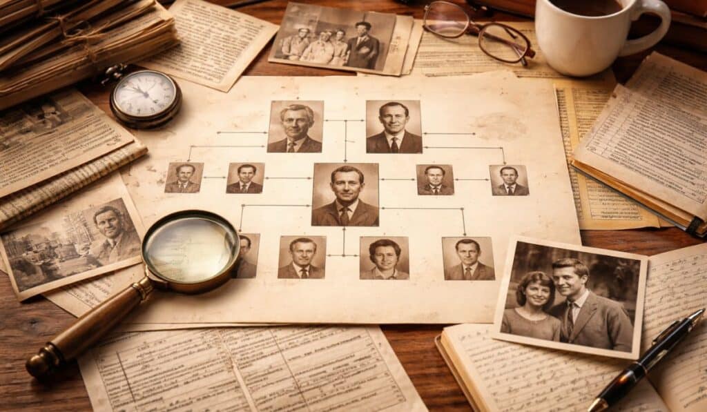 identify relatives with simillar names